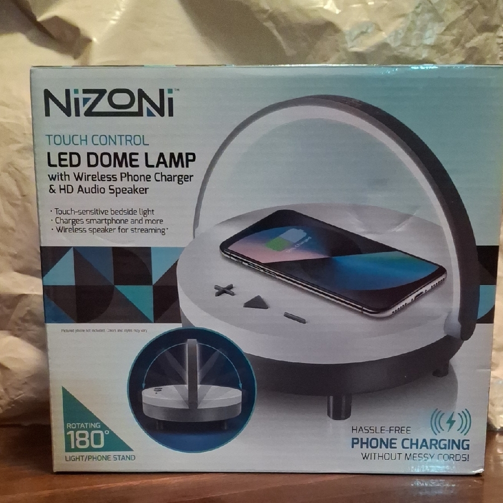 White LED Dome Lamp with Wireless Phone Charger
